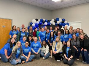 KVC Missouri team members at the Go Blue Day 2025 Child Abuse Prevention Luncheon.