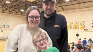 Atheah and Brayton Erickson with their child